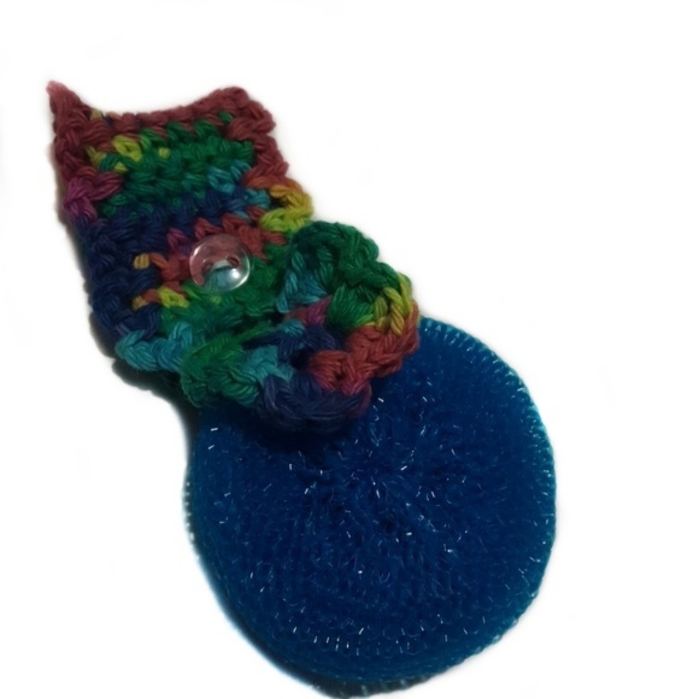 Hamdmade Crocheted Flower Hangable Dish Scrubber